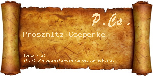 Prosznitz Cseperke névjegykártya